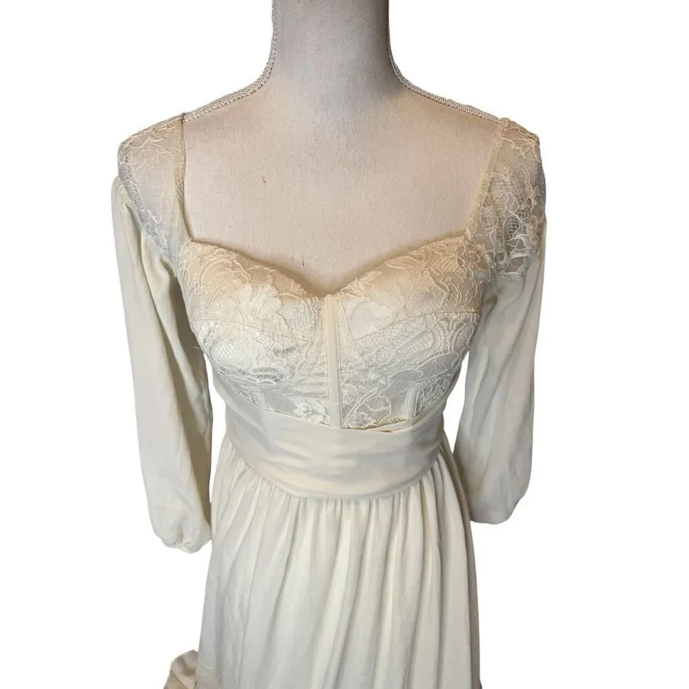 Motf White cottagecore milk maid lace White Y2K NWT Fairy Dress Stunning! Trend!